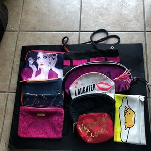 10 makeup bag lot